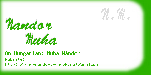 nandor muha business card